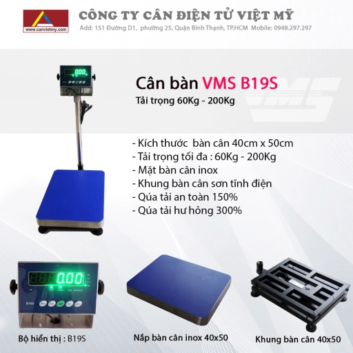 Cân điện tử 400Kg - VMS B19S - Slide 6