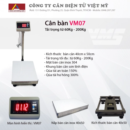 Cân bàn điện tử 500Kg - VM07 - Slide 5