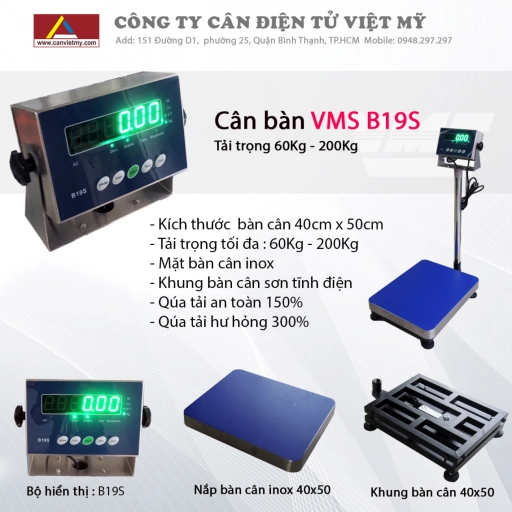 Cân bàn điện tử 500Kg - VMS B19s - Slide 6