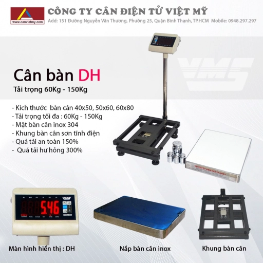 Cân bàn điện tử 500Kg DH Yaohua - Taiwan - Slide 6