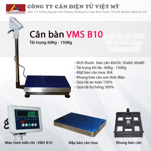 Cân bàn điện tử 500Kg VMS B10 - Slide 5