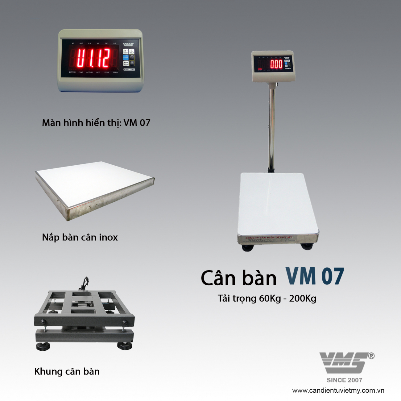 CÂN BÀN ĐIỆN TỬ 500KG - VM07 slide 0